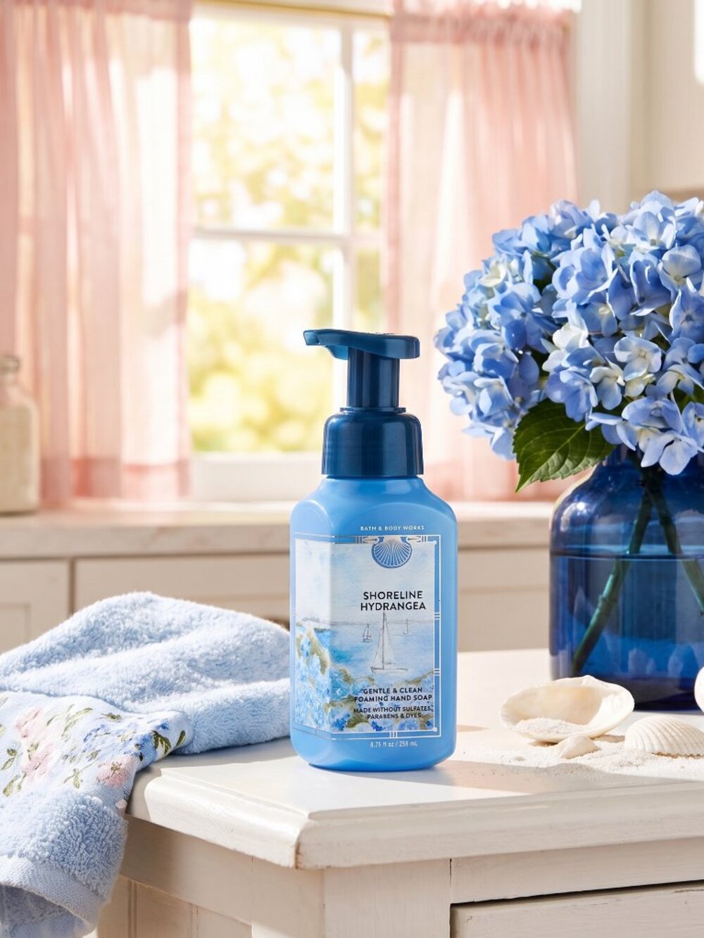 ALL NEW Bath & Body Works Gentle & Clean Foaming Hand Soap SHORELINE HYDRANGEA💦